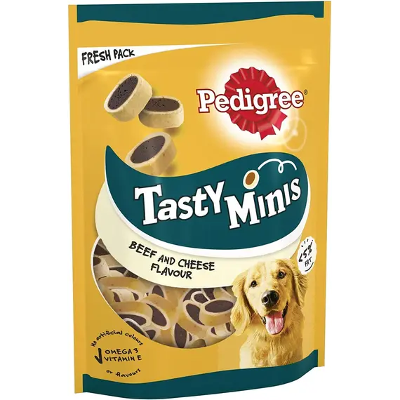 Buy Pedigree Puppy Denta Tubo - Daily Dental chews for puppies, 54 Sticks - Pack of 18 (18 x 3 Sticks) & Tasty Minis 8 x 140 g Bags, Dog Training Treats, Cheesy Nibbles with Cheese and Beef Flavouring, 5 image