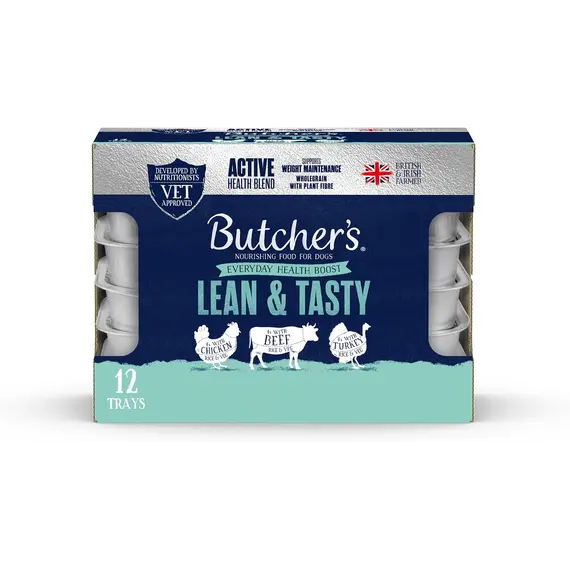 Buy Butcher's Complete Wet Tray Adult Dog Food Lean & Tasty Pack 12x150g | Complete & Balanced - British & Irish Farmed - High Quality Protetin - Contains Chicken, Beef & Turkey Recipes, 2 image