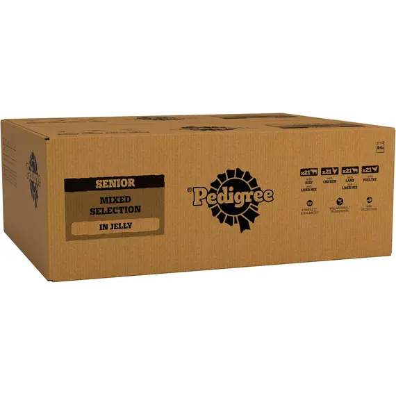 Buy PEDIGREE Senior Dog Food Pouches Chunks in Jelly 84 x 100 g Multipack, 2 image