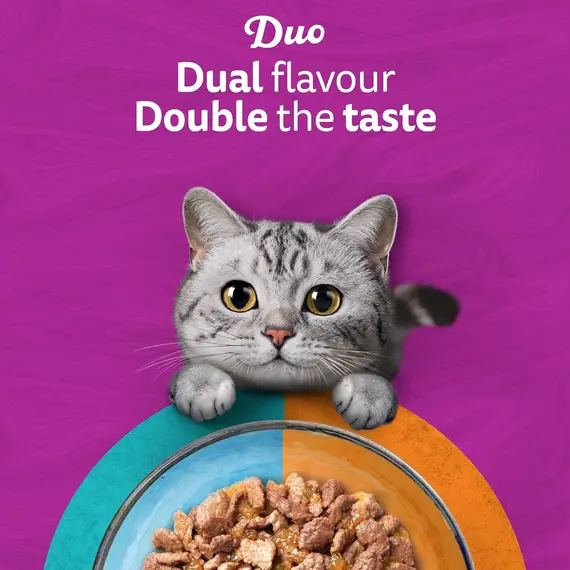 Buy Whiskas 1+ Adult Tasty Duo in Jelly, 84 Pouches, Adult Wet Cat Food, Surf and Turf, Megapack (84 x 85 g), 100% High Quality Ingredients, Healthy Digestion, 8 image