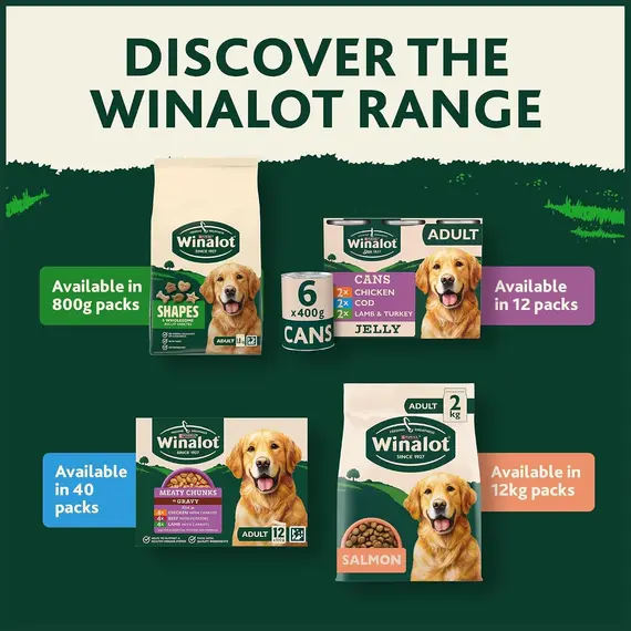Buy WINALOT Meaty Chunks Small Dog Mixed in Gravy Wet Dog Food 12x85g Pouches (Pack of 4), 7 image