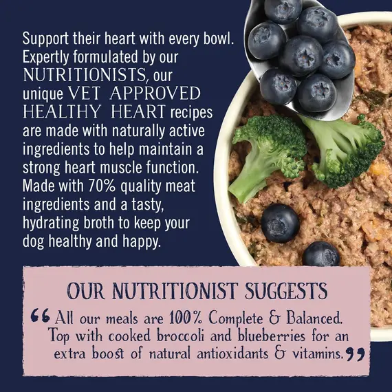 Buy Butcher's Complete Wet Tray Adult Dog Food Healthy Heart Pack 24x150g | Grain Free for Sensitive Stomachs - Supports Heart Health - British & Irish Farmed - Contains Salmon, Turkey & Trout Recipes, 6 image