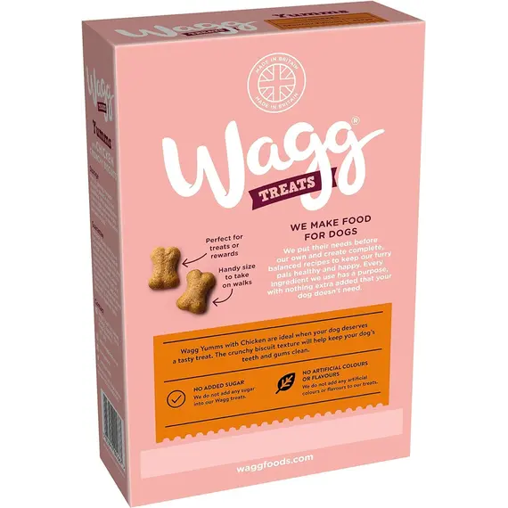 Buy Wagg Yumms Dog Biscuits with Chicken, 400 g, Pack of 5 | Oven Baked Treats - Enriched with Extra Vitamins & Minerals - Oven Baked to Lock in Flavour & Nutrition, 4 image