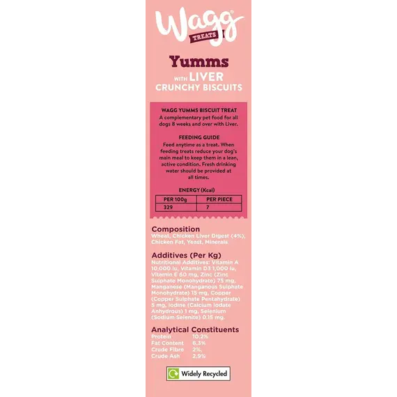Buy Wagg Yumms Dog Biscuits with Liver, 400 g, Pack of 5 | Oven Baked Treats - Enriched with Extra Vitamins & Minerals - Oven Baked to Lock in Flavour & Nutrition, 5 image