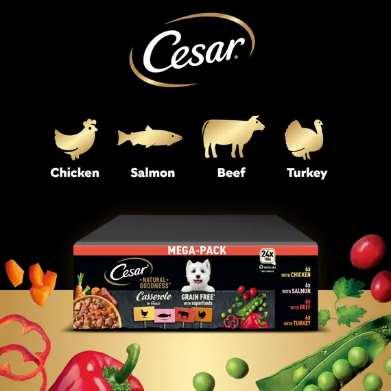 Buy CESAR Natural Goodness Casserole Mixed Selection in Gravy 24x100g, 9 image
