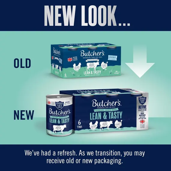 Buy Butcher's Complete Wet Can Adult Dog Food Lean & Tasty Pack 6x390g | Complete & Balanced - British & Irish Farmed - Lower in Fat - Contains Chicken, Beef & Turkey Recipes, 4 image