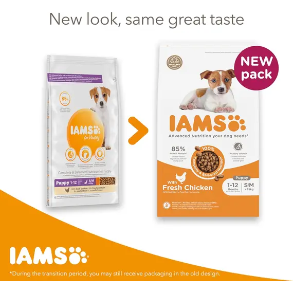 Buy IAMS Puppy Small Medium Dry Dog Food Chicken 12kg, 3 image