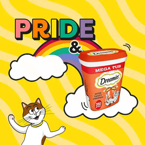Buy Dreamies Cat Treats, Tasty Snacks with Delicious Salmon Flavour, Pack of 2 (2 x 350 g), 8 image