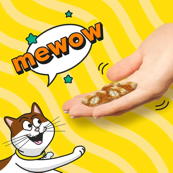 Buy Dreamies Cat Treats, Tasty Snacks with Delicious Salmon Flavour, Pack of 2 (2 x 350 g), 9 image