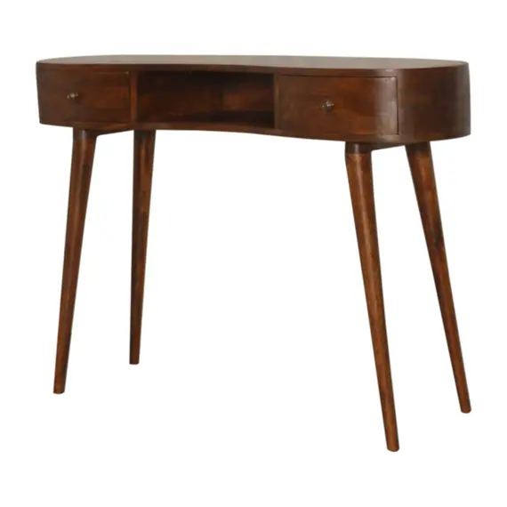 Buy Chestnut Wave Writing Desk, 2 image