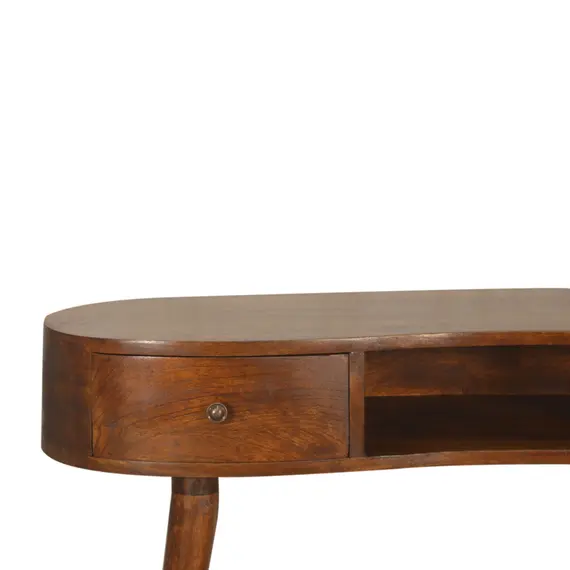 Buy Chestnut Wave Writing Desk, 3 image