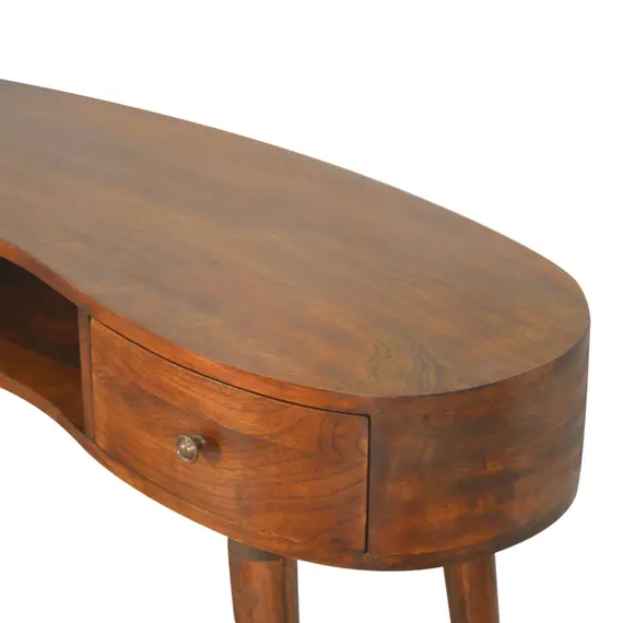 Buy Chestnut Wave Writing Desk, 4 image
