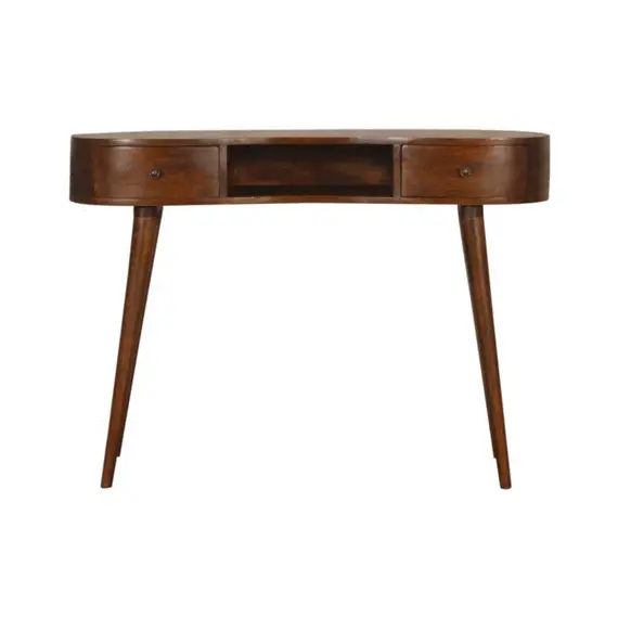 Buy Chestnut Wave Writing Desk, 9 image
