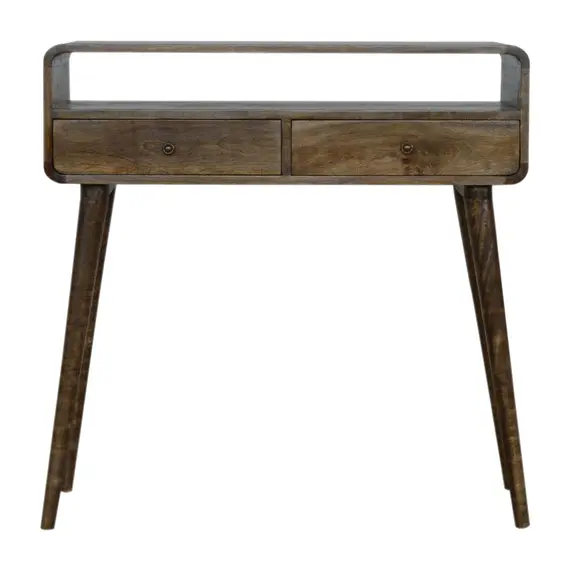 Buy Curved Grey-wash Console Table