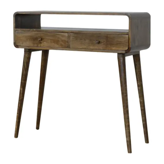 Buy Curved Grey-wash Console Table, 3 image