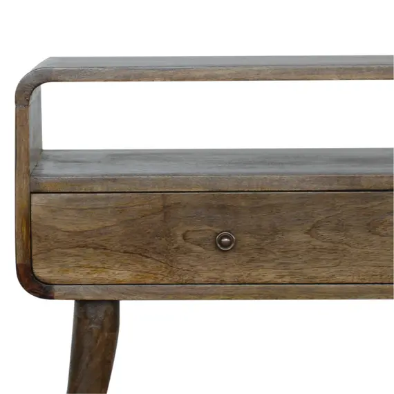 Buy Curved Grey-wash Console Table, 4 image