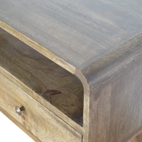 Buy Curved Grey-wash Console Table, 5 image