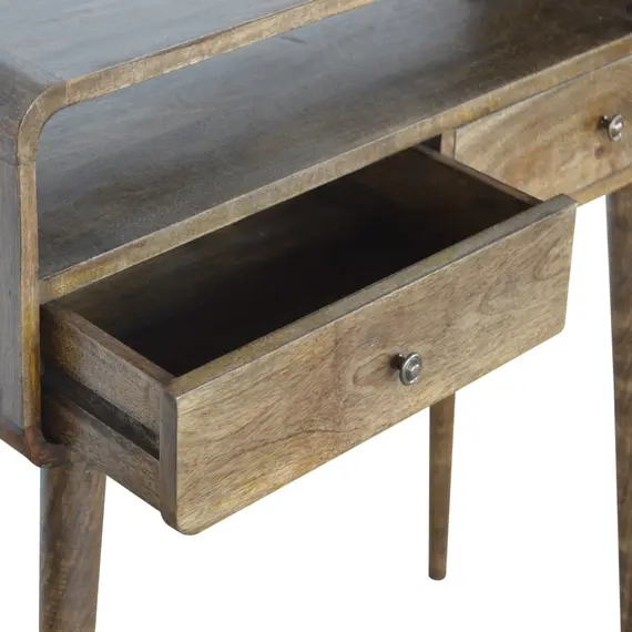 Buy Curved Grey-wash Console Table, 6 image
