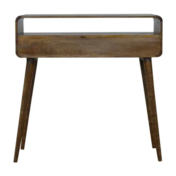 Buy Curved Grey-wash Console Table, 9 image