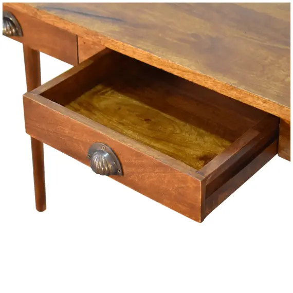 Buy 2 Drawer Chestnut Writing Desk, 6 image