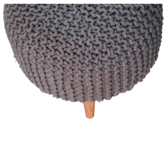 Buy Keeva Grey Round Footstool, 4 image