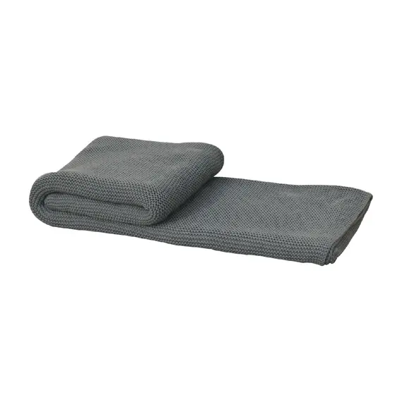 Buy Double Olive Green Knit Throw, 3 image