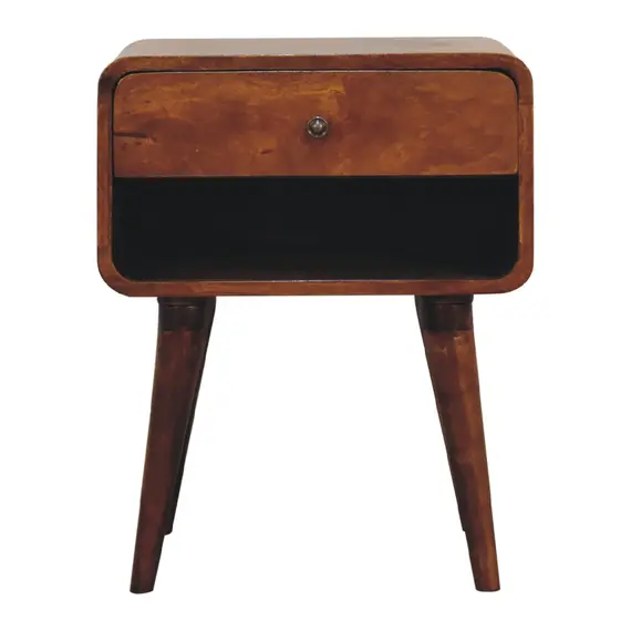 Buy Curve Open Slot Chestnut Bedside