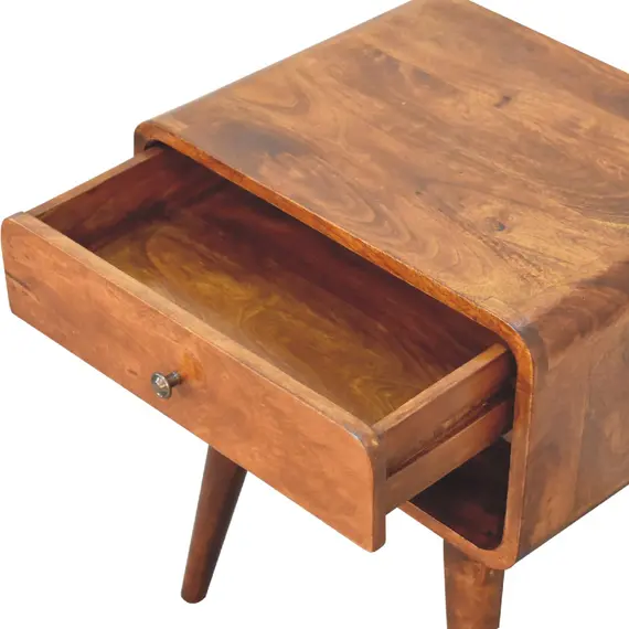 Buy Curve Open Slot Chestnut Bedside, 6 image