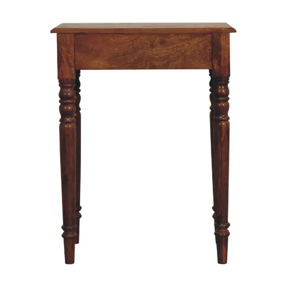 Buy Chestnut Turned Leg Writing Desk, 9 image