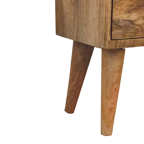 Buy Mini Oak-ish Modern Bedside, 7 image