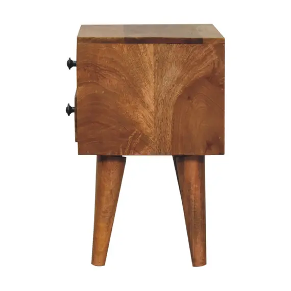Buy Mini Oak-ish Modern Bedside, 8 image