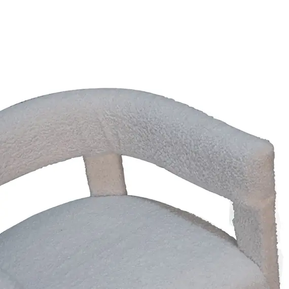 Buy White Boucle Occasional Chair, 5 image