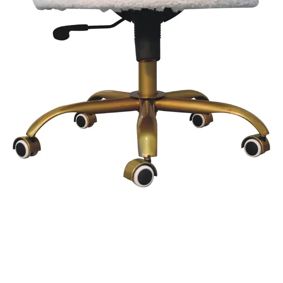 Buy White Boucle Swivel Chair, 7 image