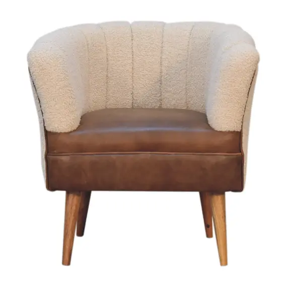 Buy Boucle Cream Buffalo Armchair