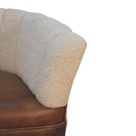 Buy Boucle Cream Buffalo Armchair, 4 image
