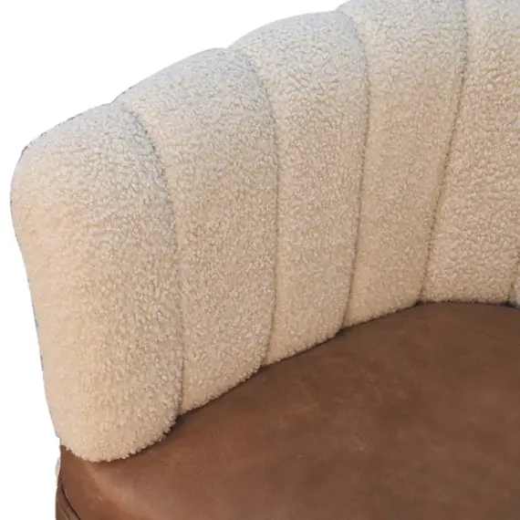 Buy Boucle Cream Buffalo Armchair, 5 image