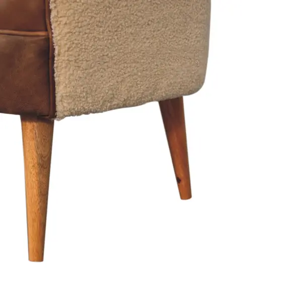 Buy Boucle Cream Buffalo Armchair, 7 image