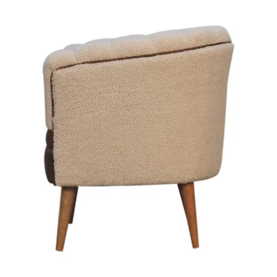 Buy Boucle Cream Buffalo Armchair, 8 image