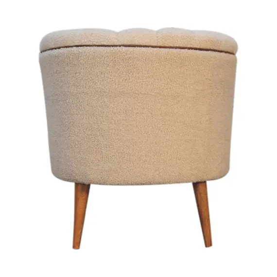 Buy Boucle Cream Buffalo Armchair, 9 image
