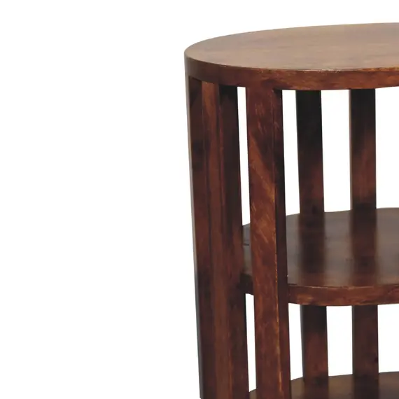 Buy Ariella Double Shelf Chestnut Bedside, 4 image