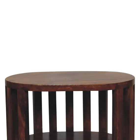 Buy Ariella Double Shelf Chestnut Bedside, 5 image