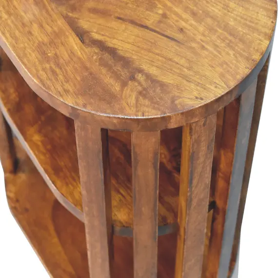 Buy Ariella Double Shelf Chestnut Bedside, 6 image