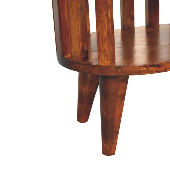 Buy Ariella Double Shelf Chestnut Bedside, 7 image