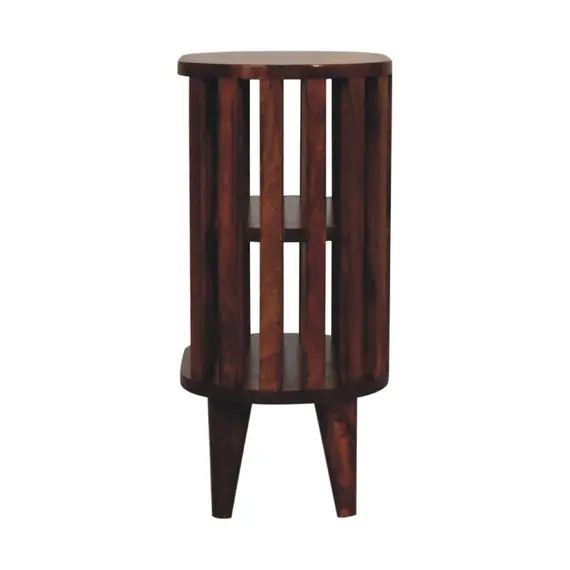 Buy Ariella Double Shelf Chestnut Bedside, 8 image