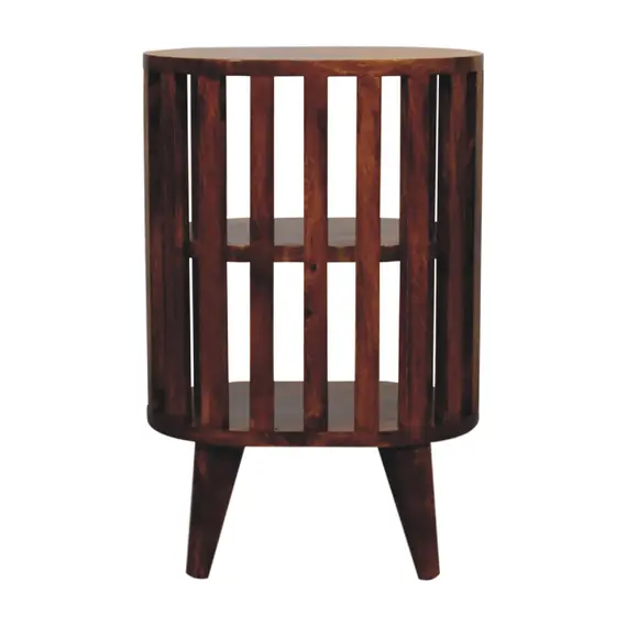 Buy Ariella Double Shelf Chestnut Bedside, 9 image
