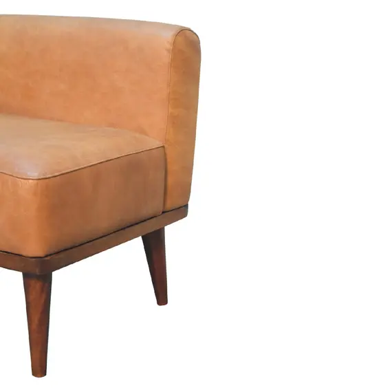Buy Tan Buffalo Backrest Footstool, 7 image