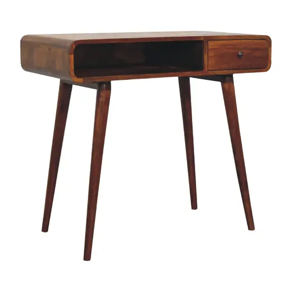 Buy Curved Chestnut Writing Desk, 2 image