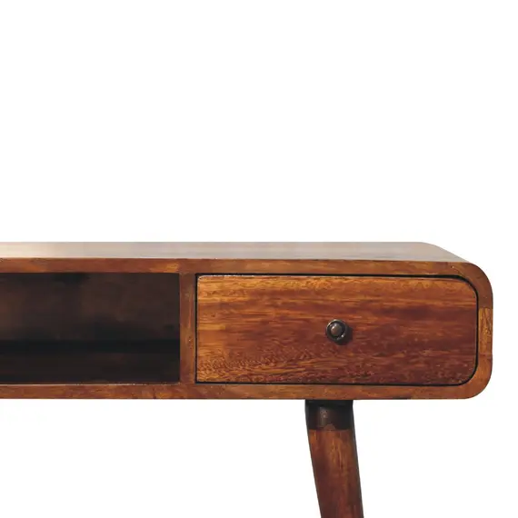 Buy Curved Chestnut Writing Desk, 4 image
