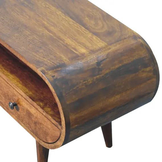 Buy Chestnut Circular TV Stand, 5 image