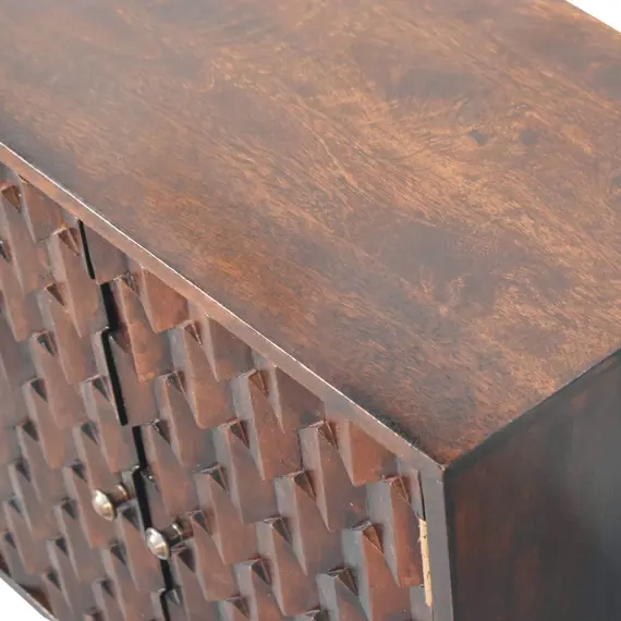 Buy Mini Pineapple Carved Walnut Cabinet, 5 image